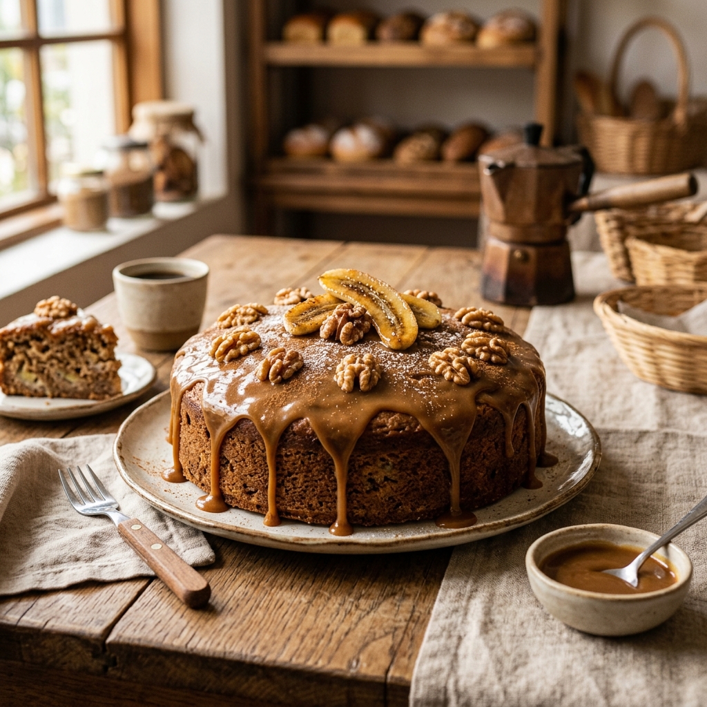 Torta de Plátano con Arequipe de Café
